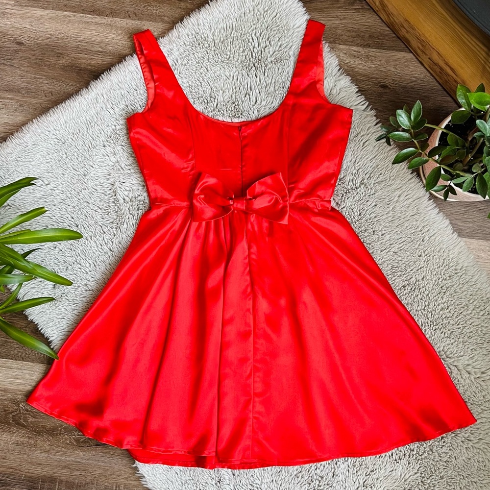 Sleeveless Red Mini Dress